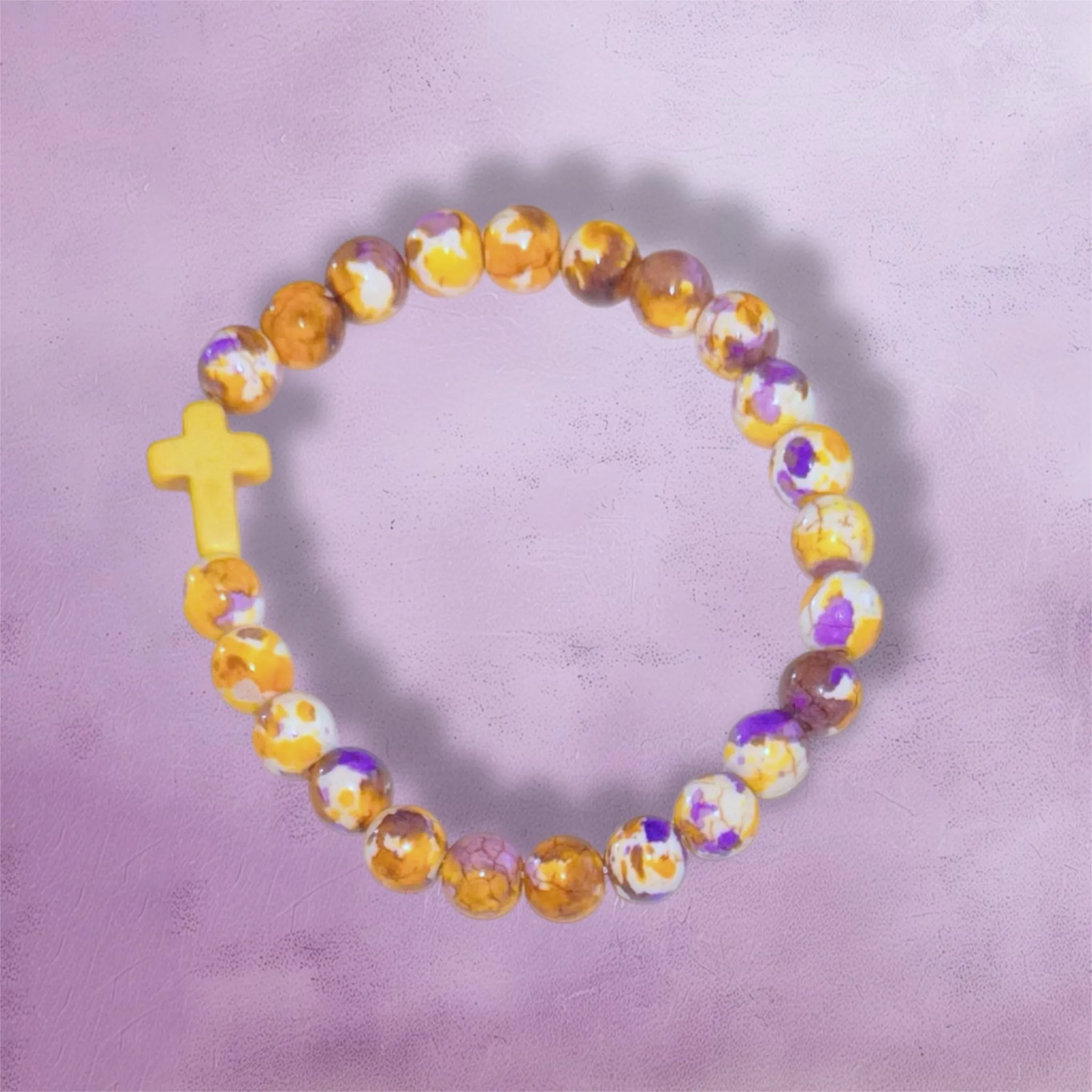 Cross Stretch Bracelet - Paint Splash