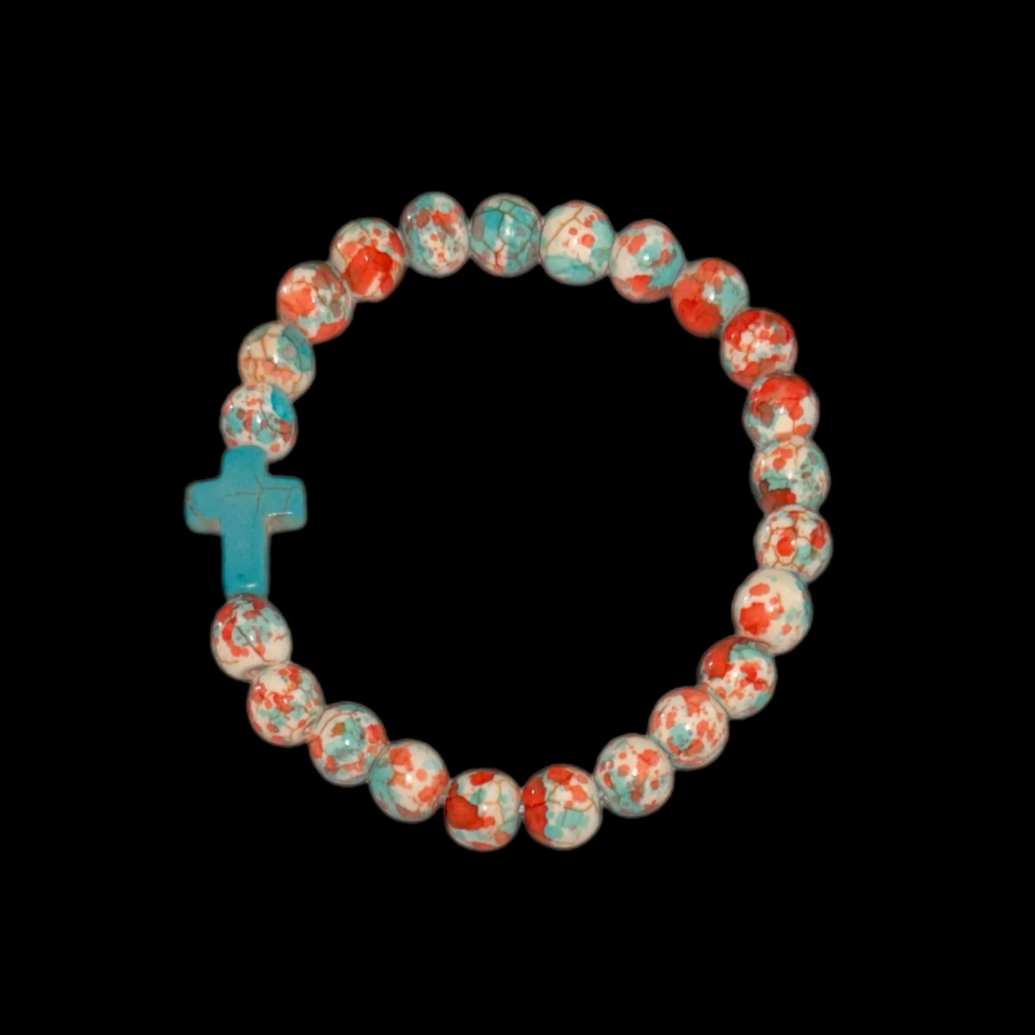 Cross Stretch Bracelet - Paint Splash