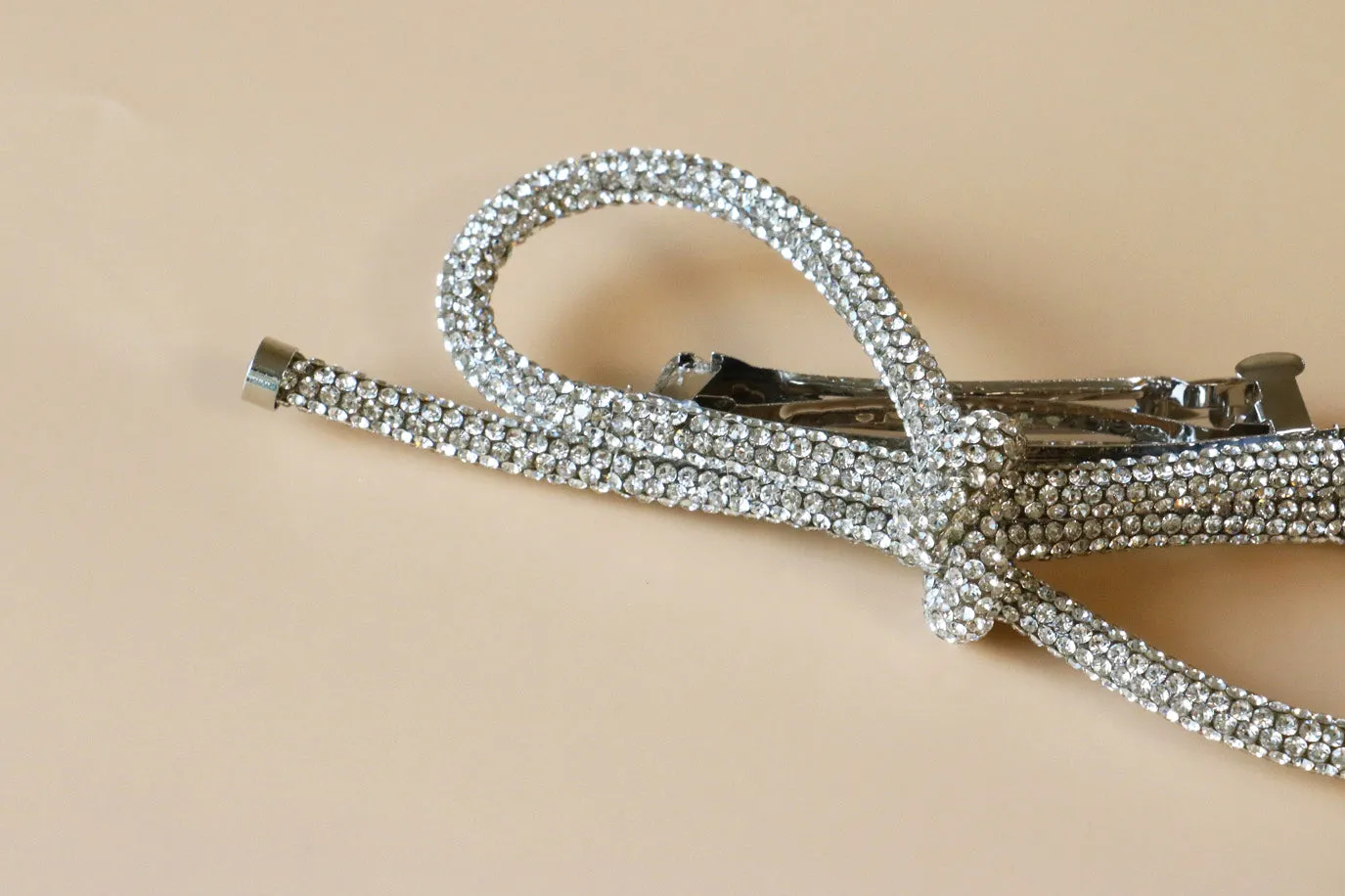 Crystal Rope Ribbon Barrette