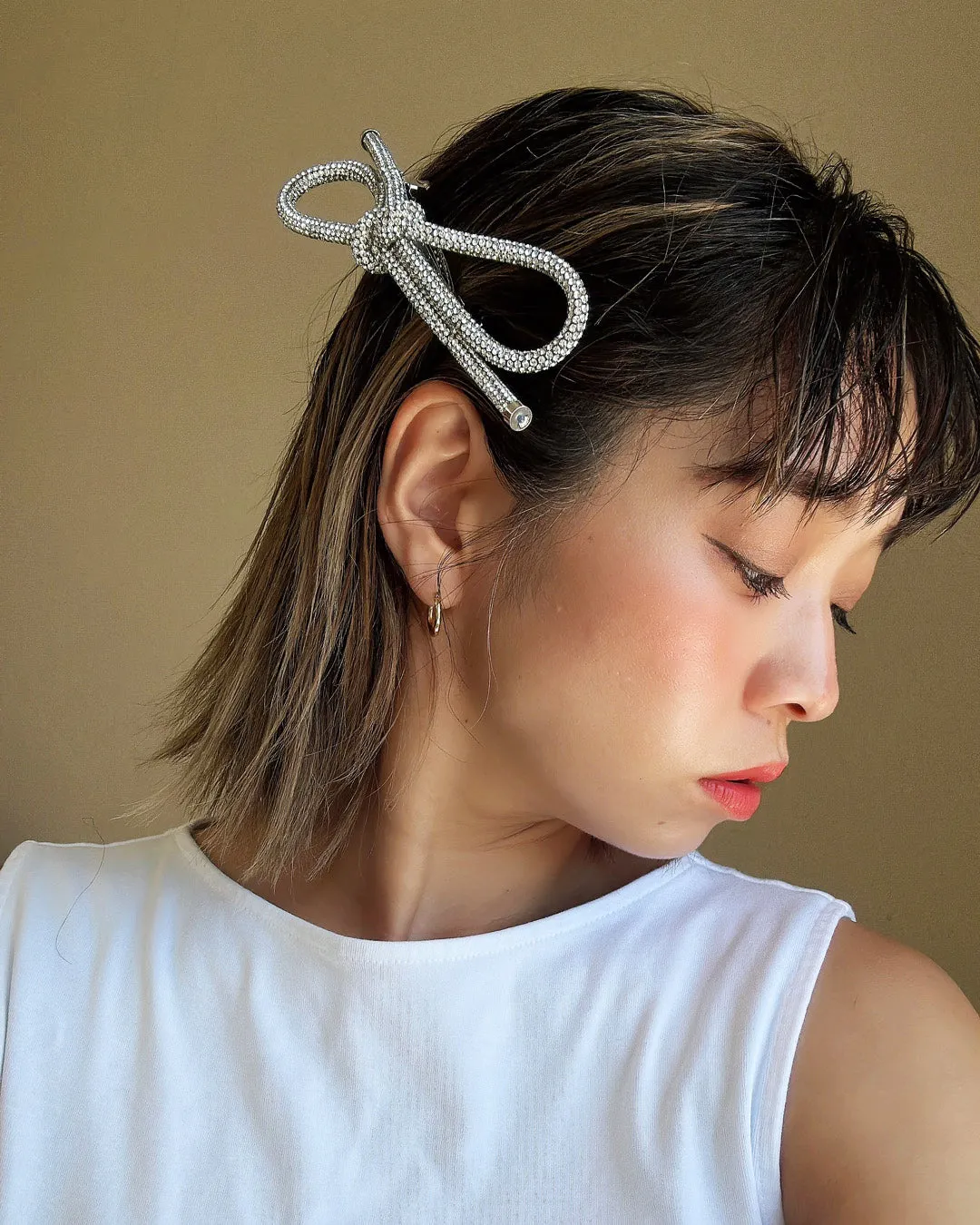 Crystal Rope Ribbon Barrette