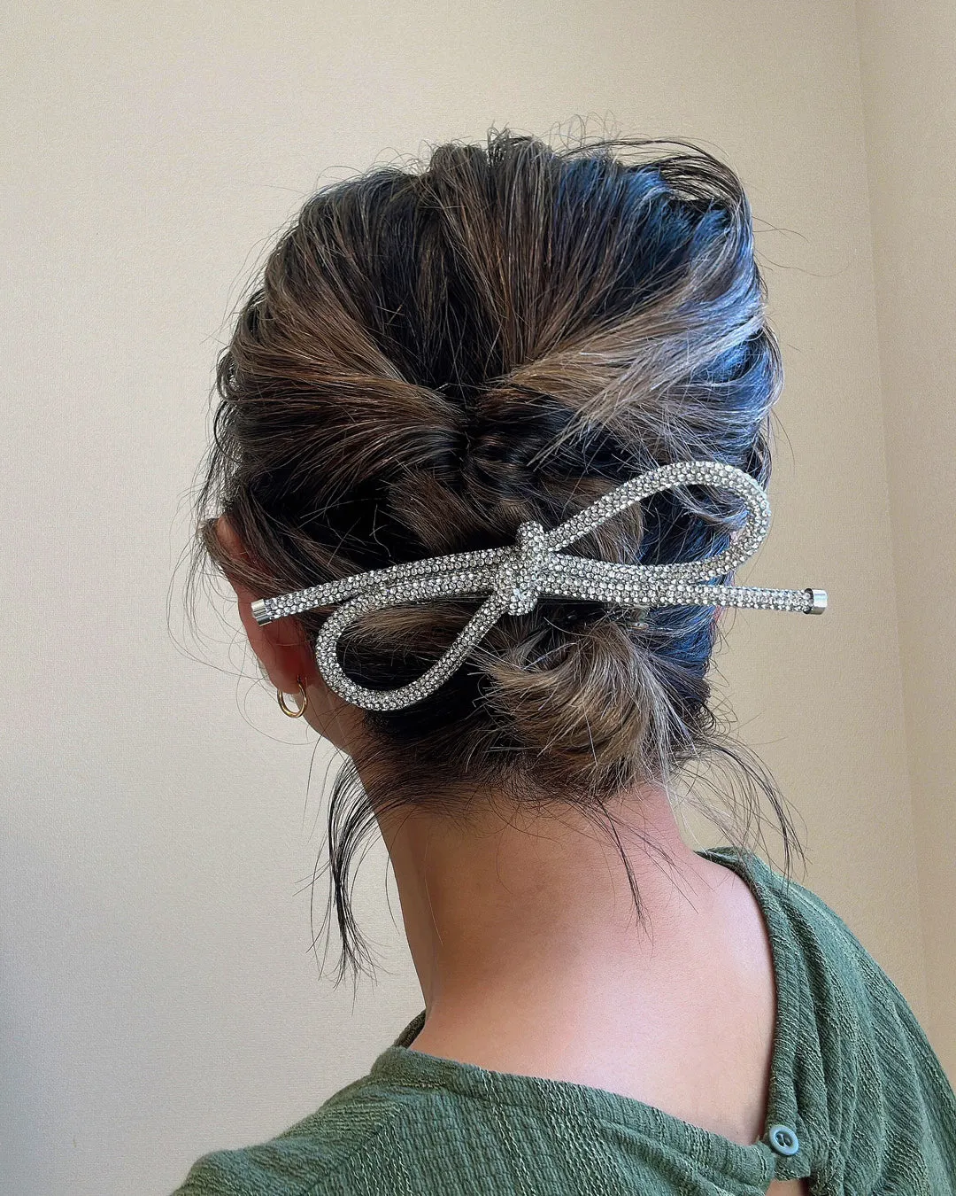Crystal Rope Ribbon Barrette