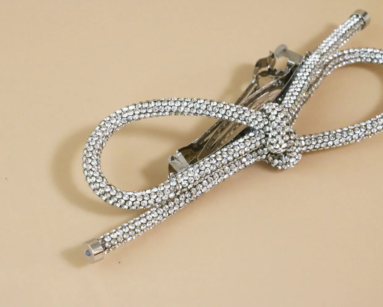 Crystal Rope Ribbon Barrette