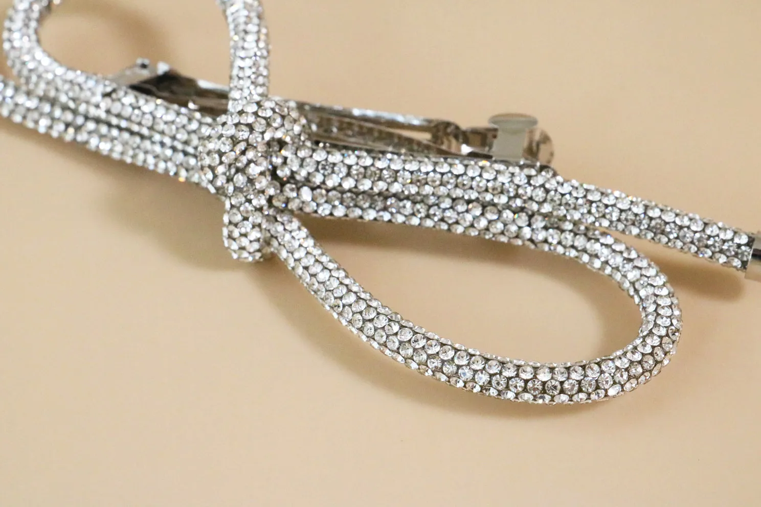 Crystal Rope Ribbon Barrette