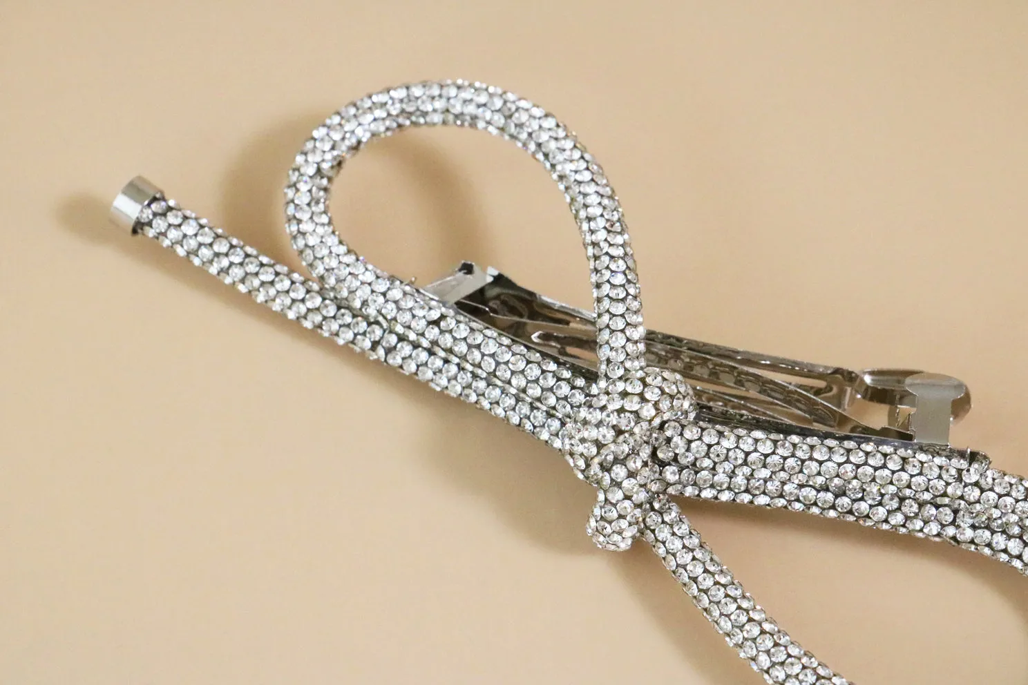 Crystal Rope Ribbon Barrette