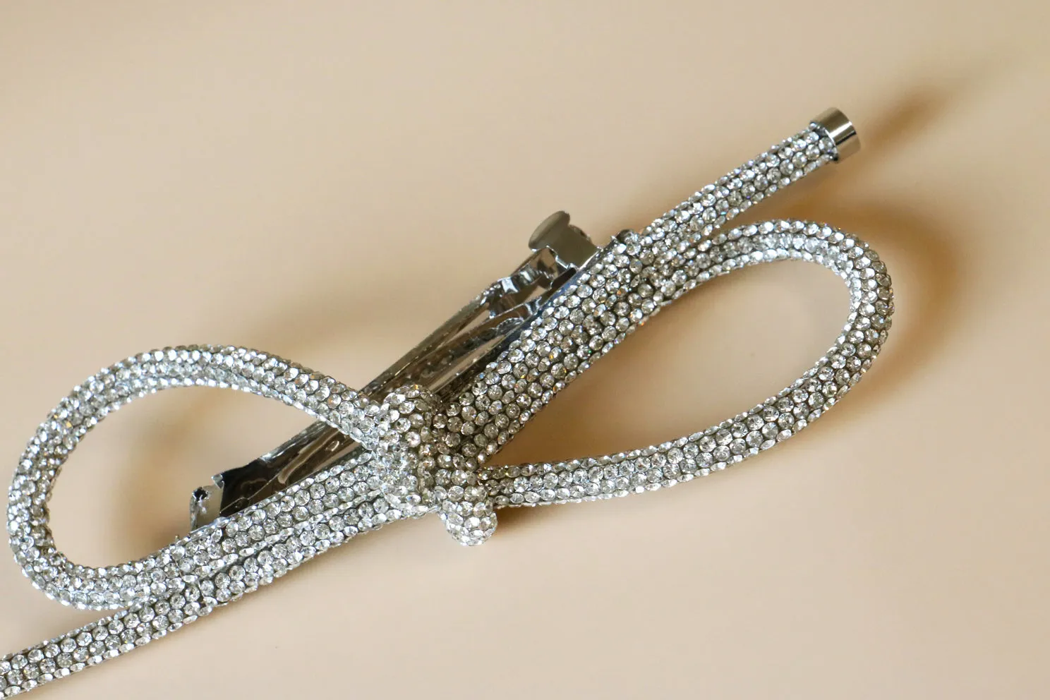 Crystal Rope Ribbon Barrette