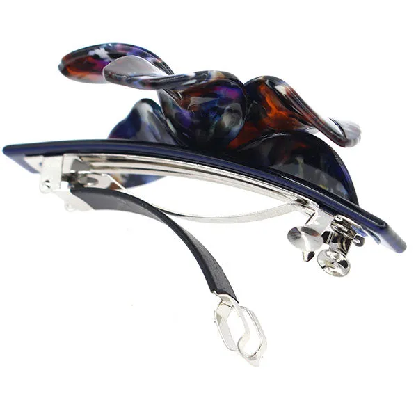 Crystalmood Cellulose Acetate Flower w/ Pearl Hair Barrette