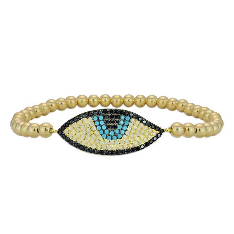Destiny Turquoise Evil Eye Bead Bracelet