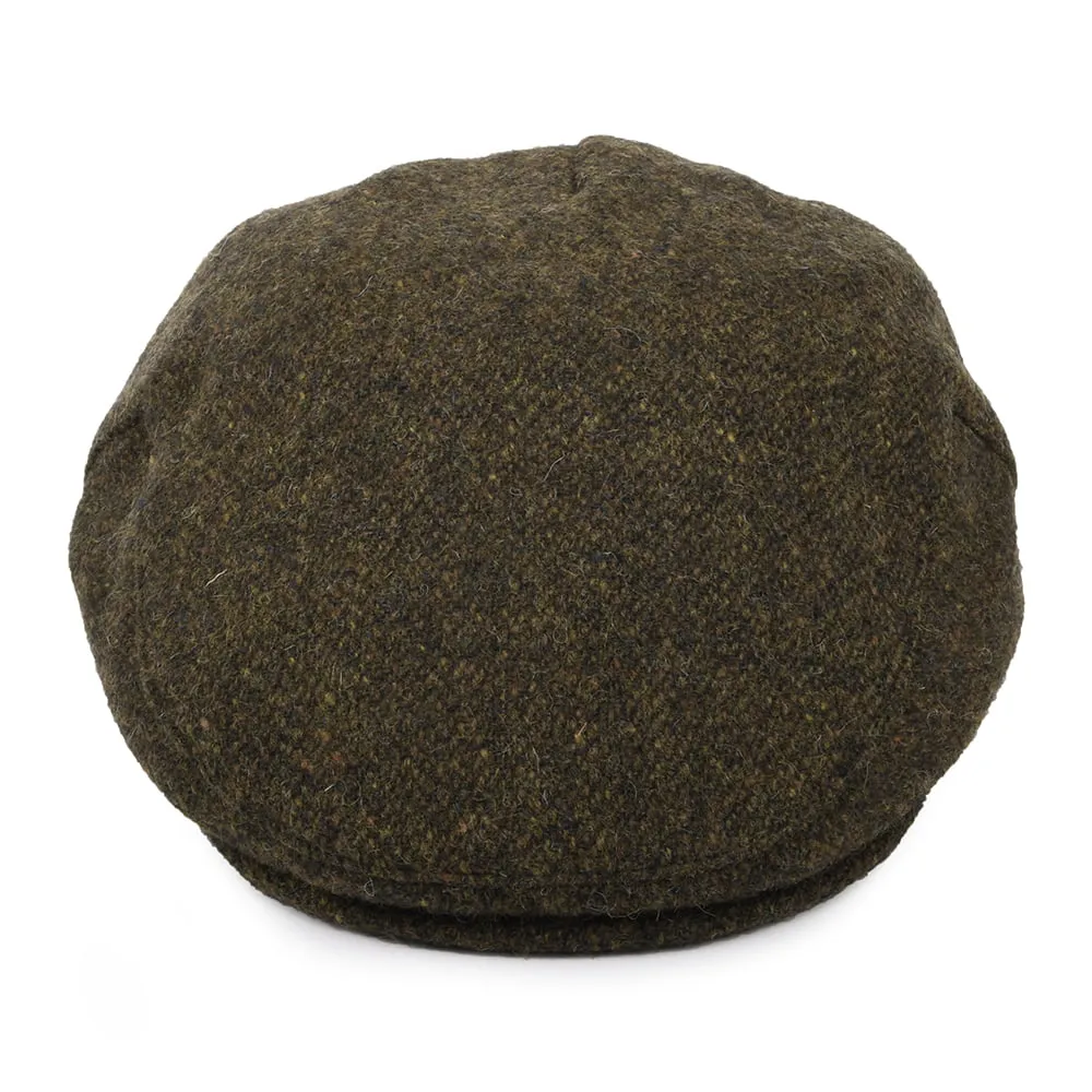 Donegal Tweed Arranmore Flat Cap - Moss-Brown