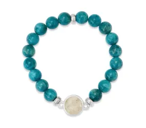 Dune Jewelry - Round Beaded Bracelet - Apatite
