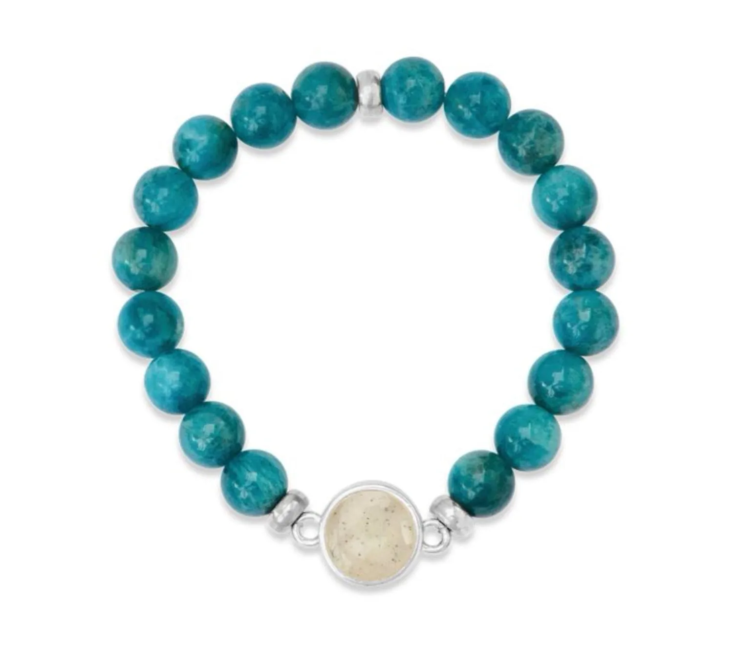 Dune Jewelry - Round Beaded Bracelet - Apatite