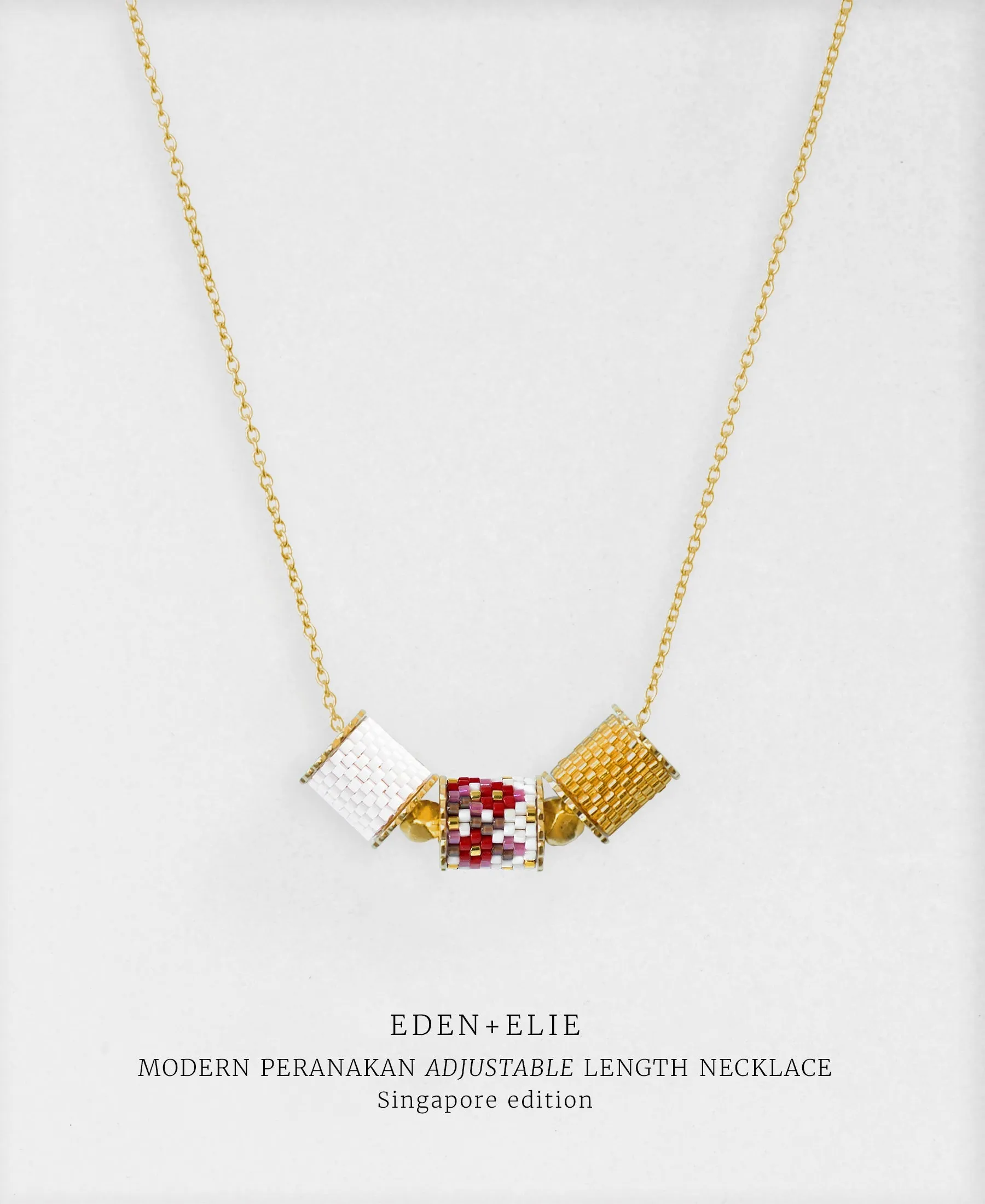EDEN   ELIE Modern Peranakan adjustable length necklace   bangle gift set - singapore edition