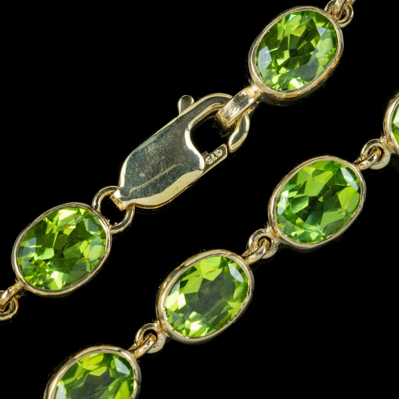 Edwardian Style Peridot Bracelet 9ct Gold