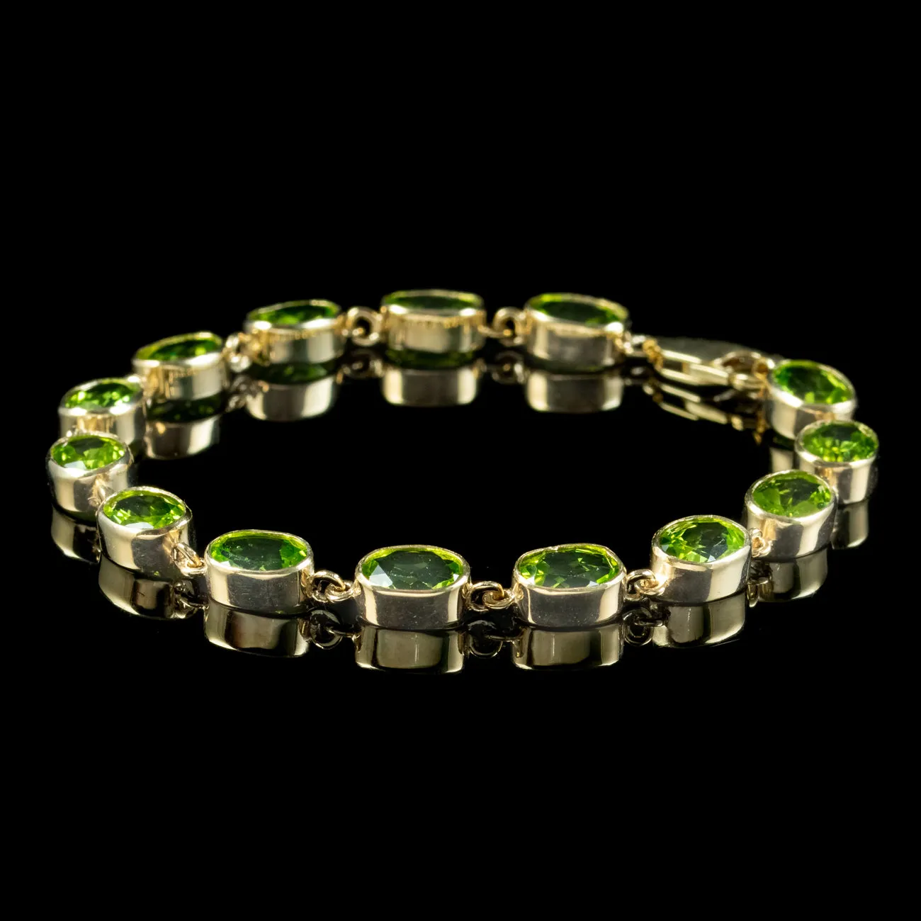 Edwardian Style Peridot Bracelet 9ct Gold