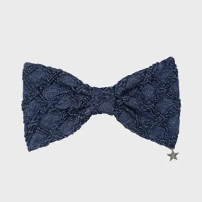 [EIREVE] Seasonless CRUMPLED DENIM BOW BARRETTE