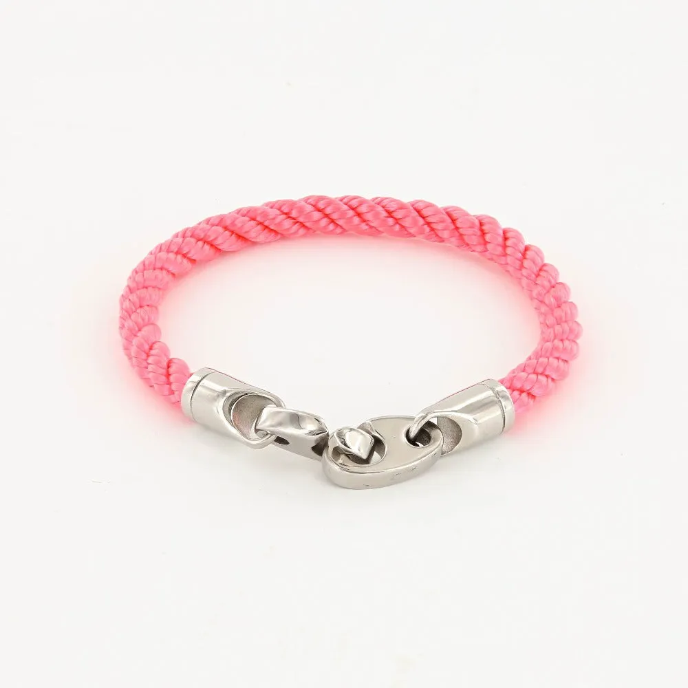 Elsewhere Single Wrap Rope Bracelet with Stainless Steel Brummels