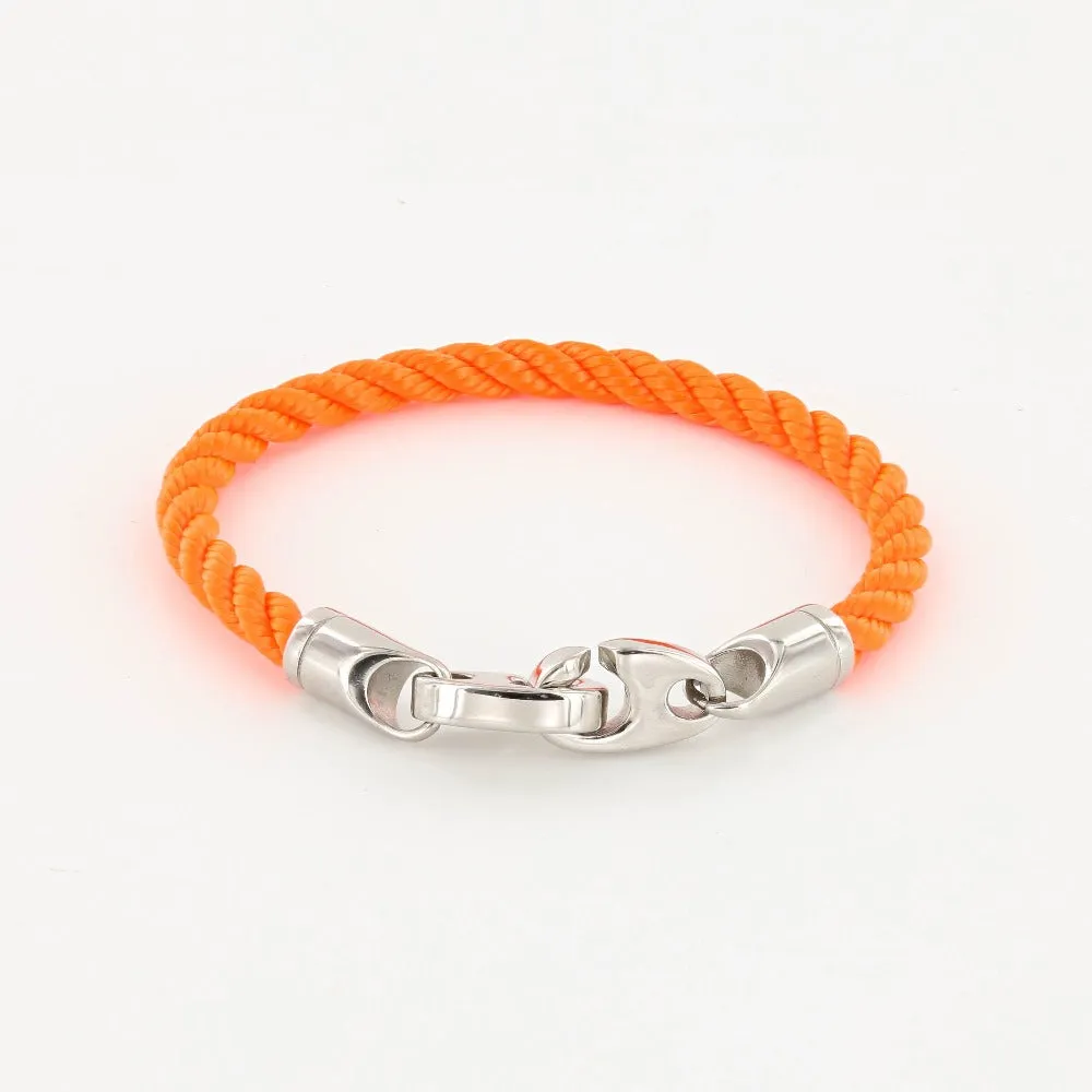 Elsewhere Single Wrap Rope Bracelet with Stainless Steel Brummels