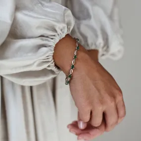Emerald Silver Bracelet