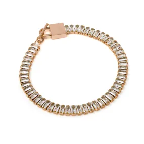 Emerald Tennis Bracelet - Rose Gold