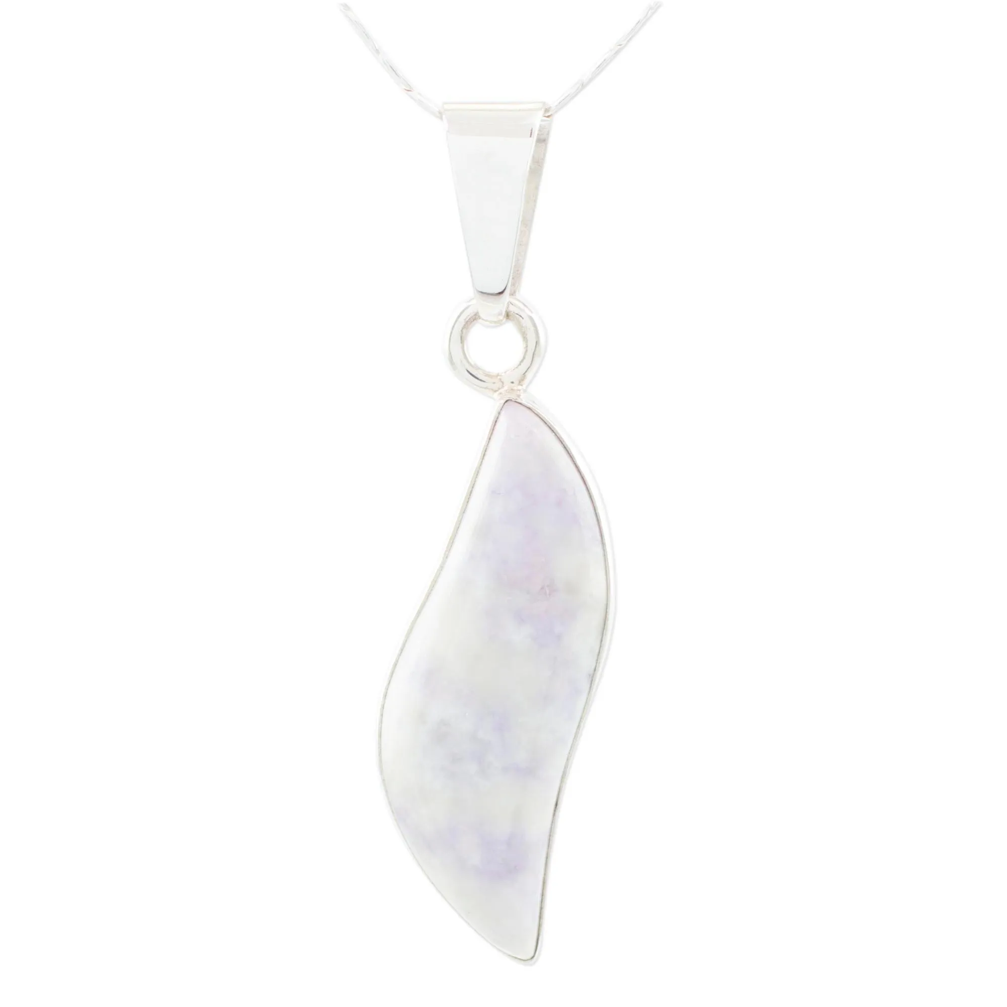 Floating in the Breeze Guatemalan Sterling Silver and Lilac Jade Dangle Necklace