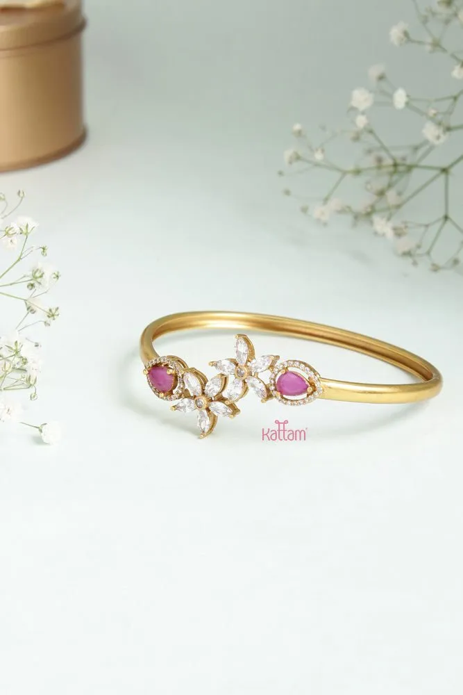 Flower Ruby Stone Kada