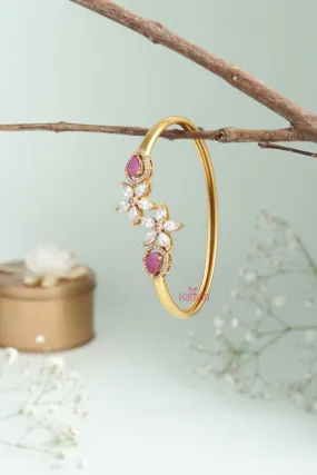 Flower Ruby Stone Kada