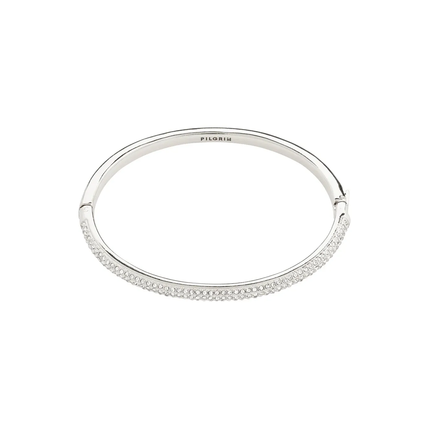 Focus Silver Plated Crystal Bangle