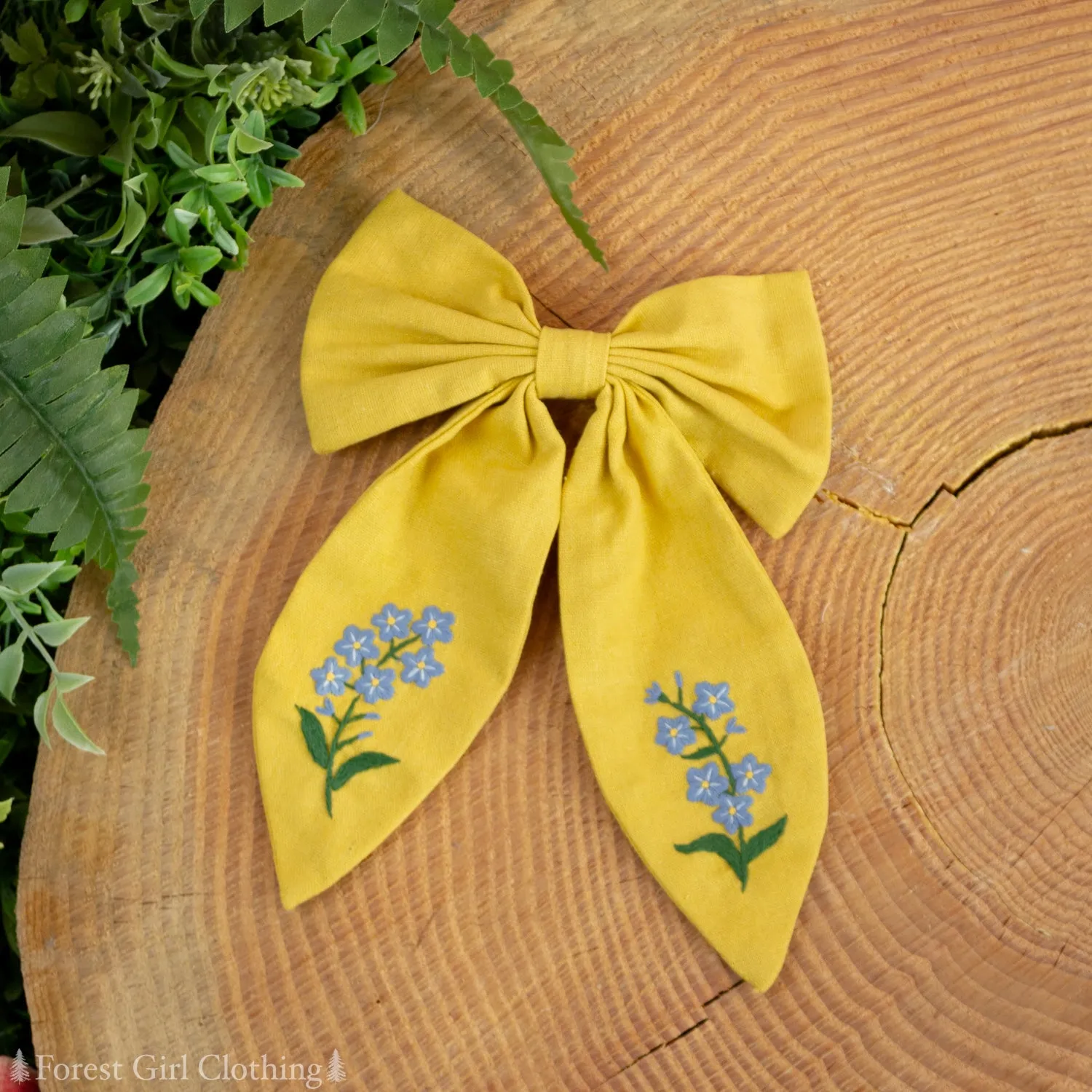 Forget Me Not Hair Bow