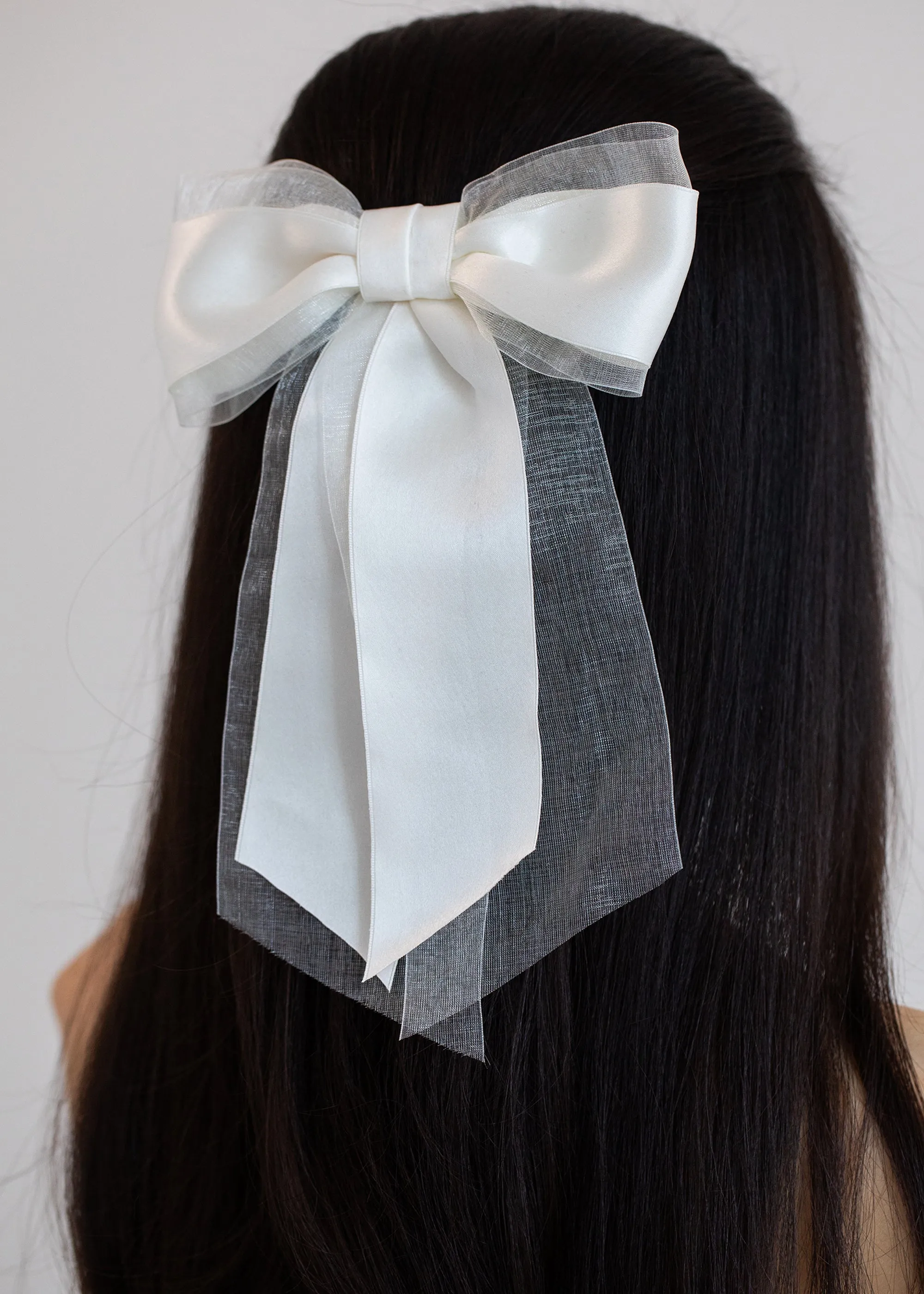 Frankie Bow Barrette -- Ivory