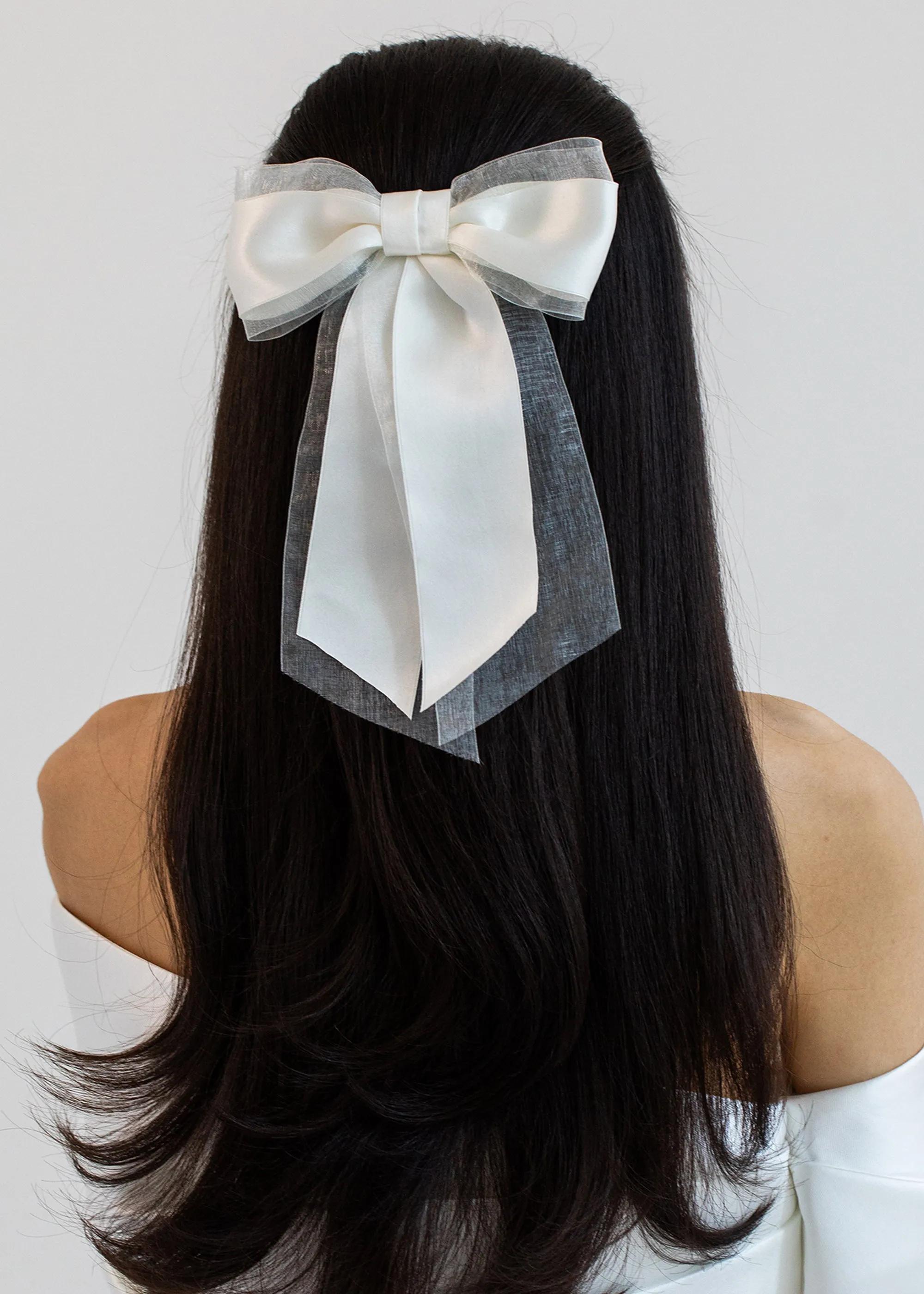 Frankie Bow Barrette -- Ivory