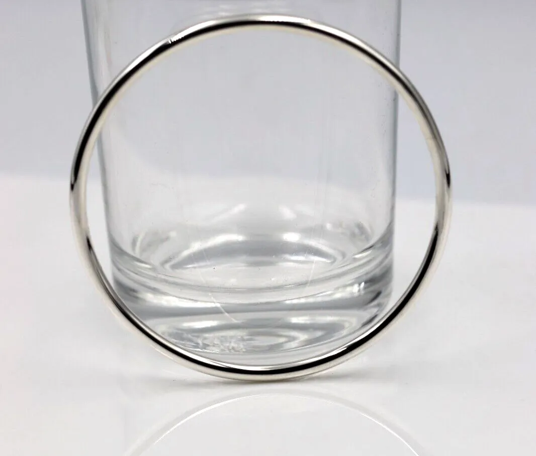 Genuine New Sterling Silver 925 3mm Full Solid Round Bangle