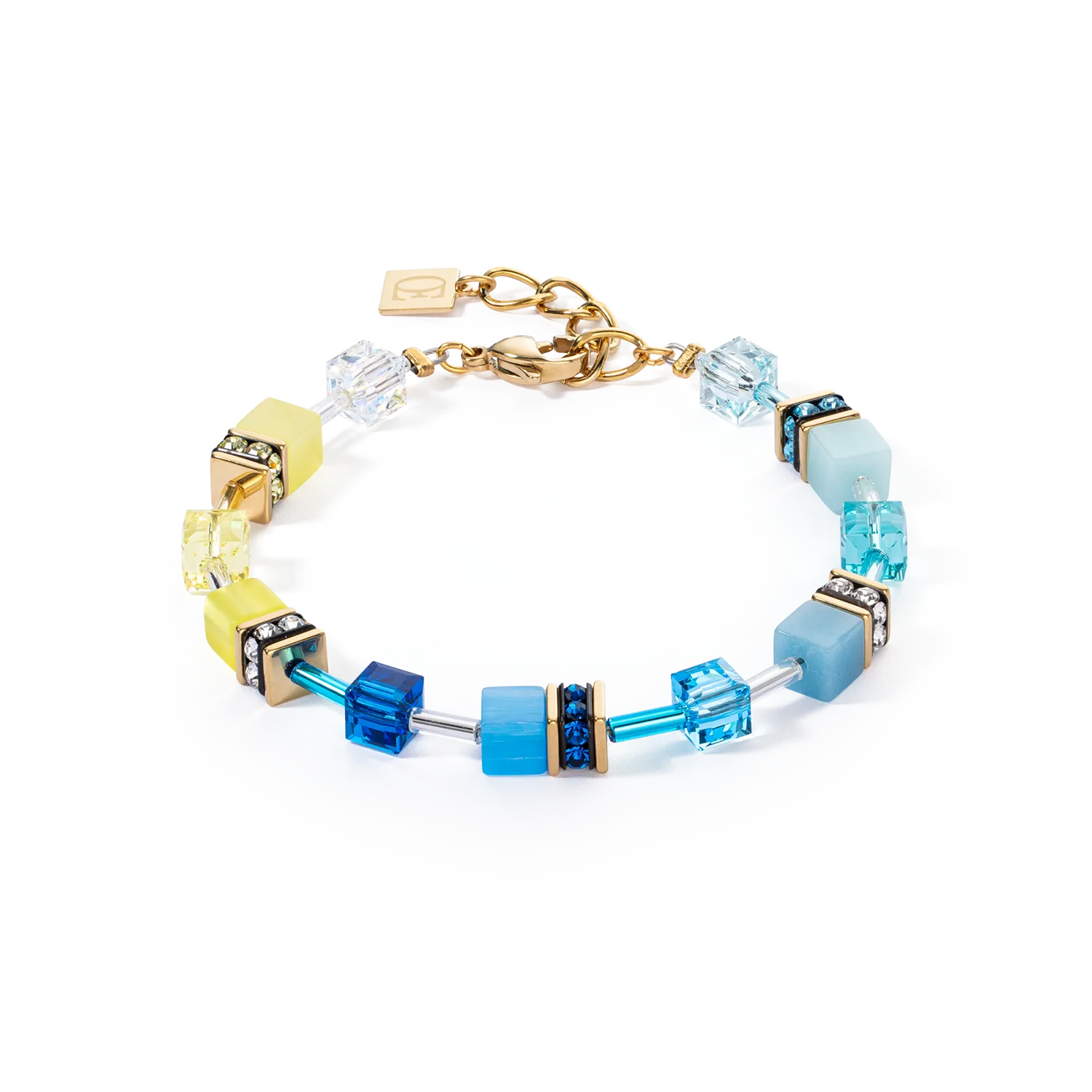 GeoCUBE® Iconic bracelet turquoise-yellow