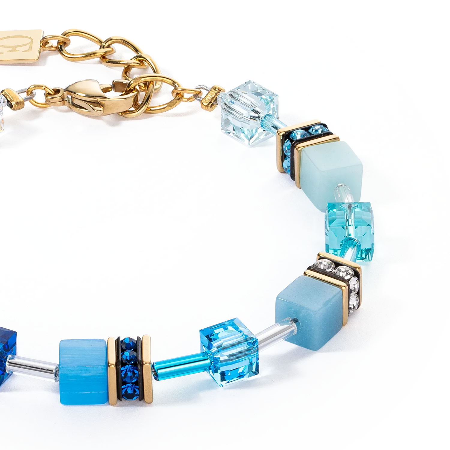 GeoCUBE® Iconic bracelet turquoise-yellow