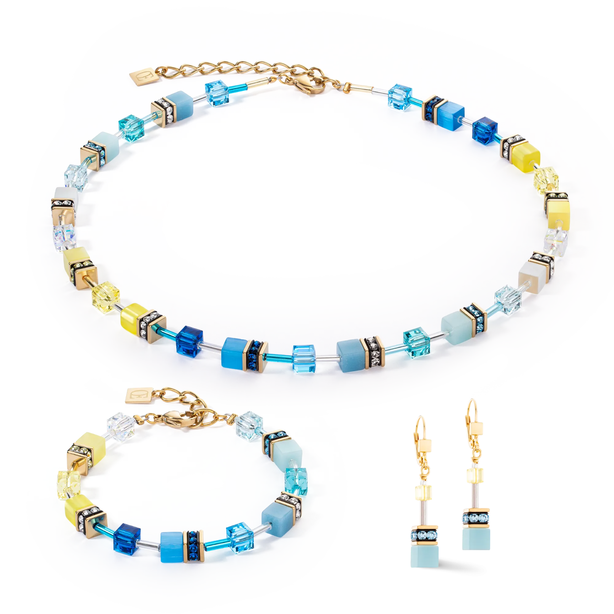 GeoCUBE® Iconic bracelet turquoise-yellow