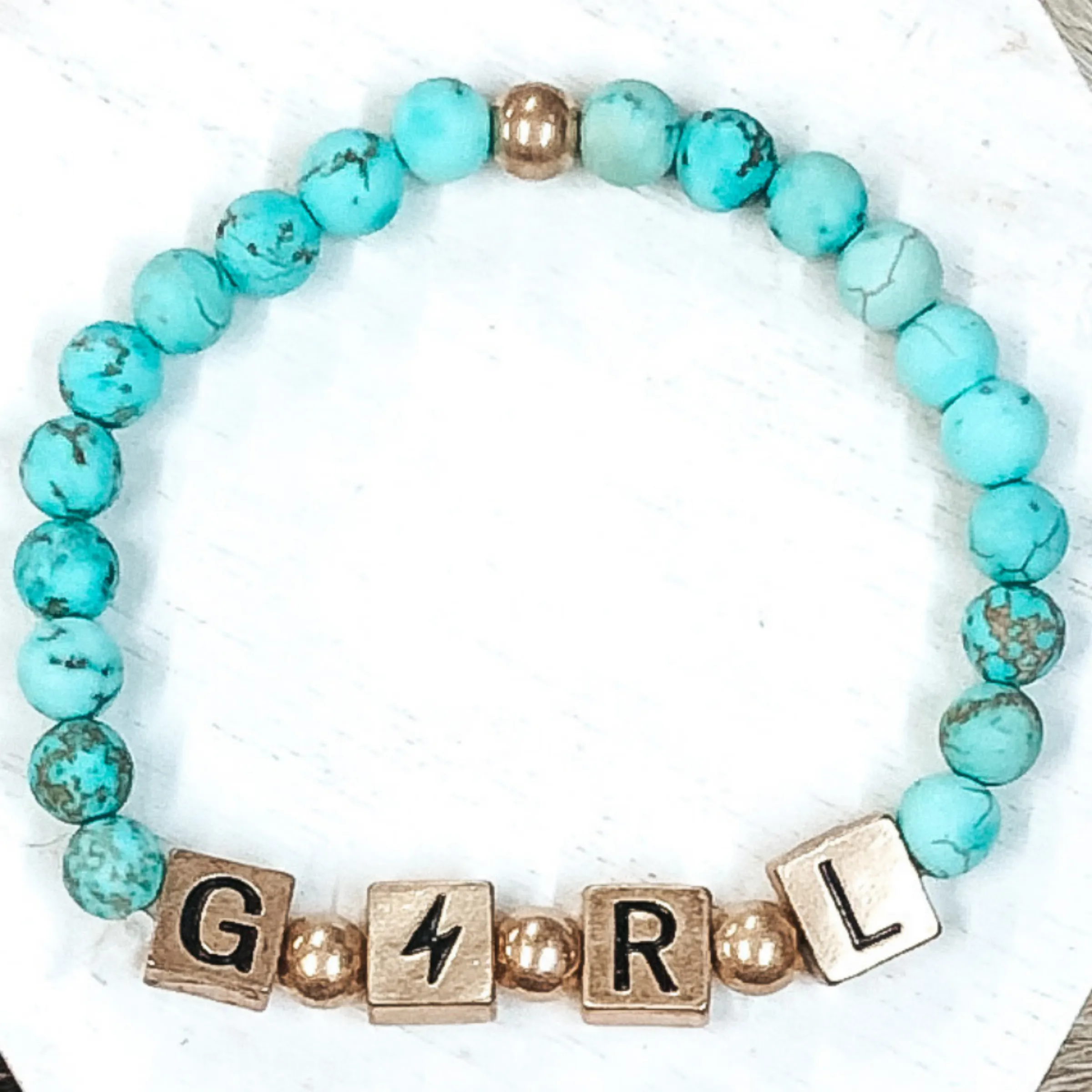 Girl Power Bracelet in Turquoise