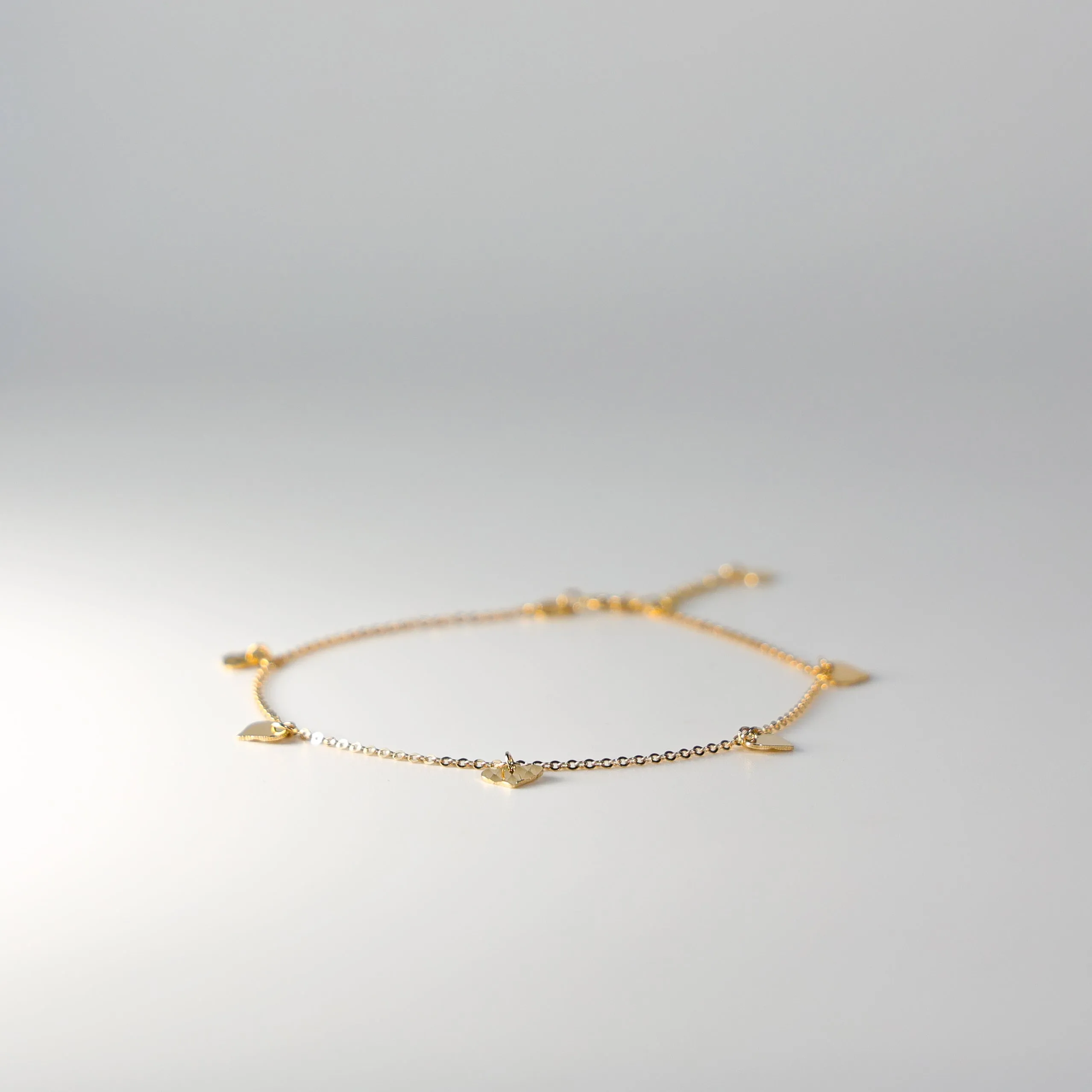 Gold Hanging Hearts Bracelet Model-AB0037