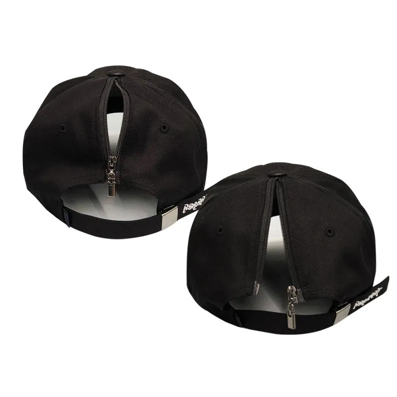 GR OPEN ZIPPER CAP BLACK