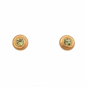 Gratitude Swirl Peridot 24K Gold Vermeil Earrings