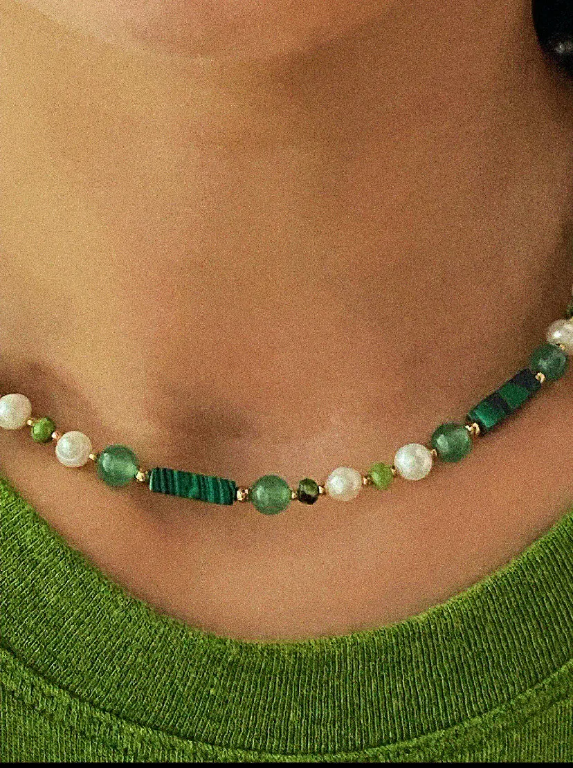 Green Beaded Necklace