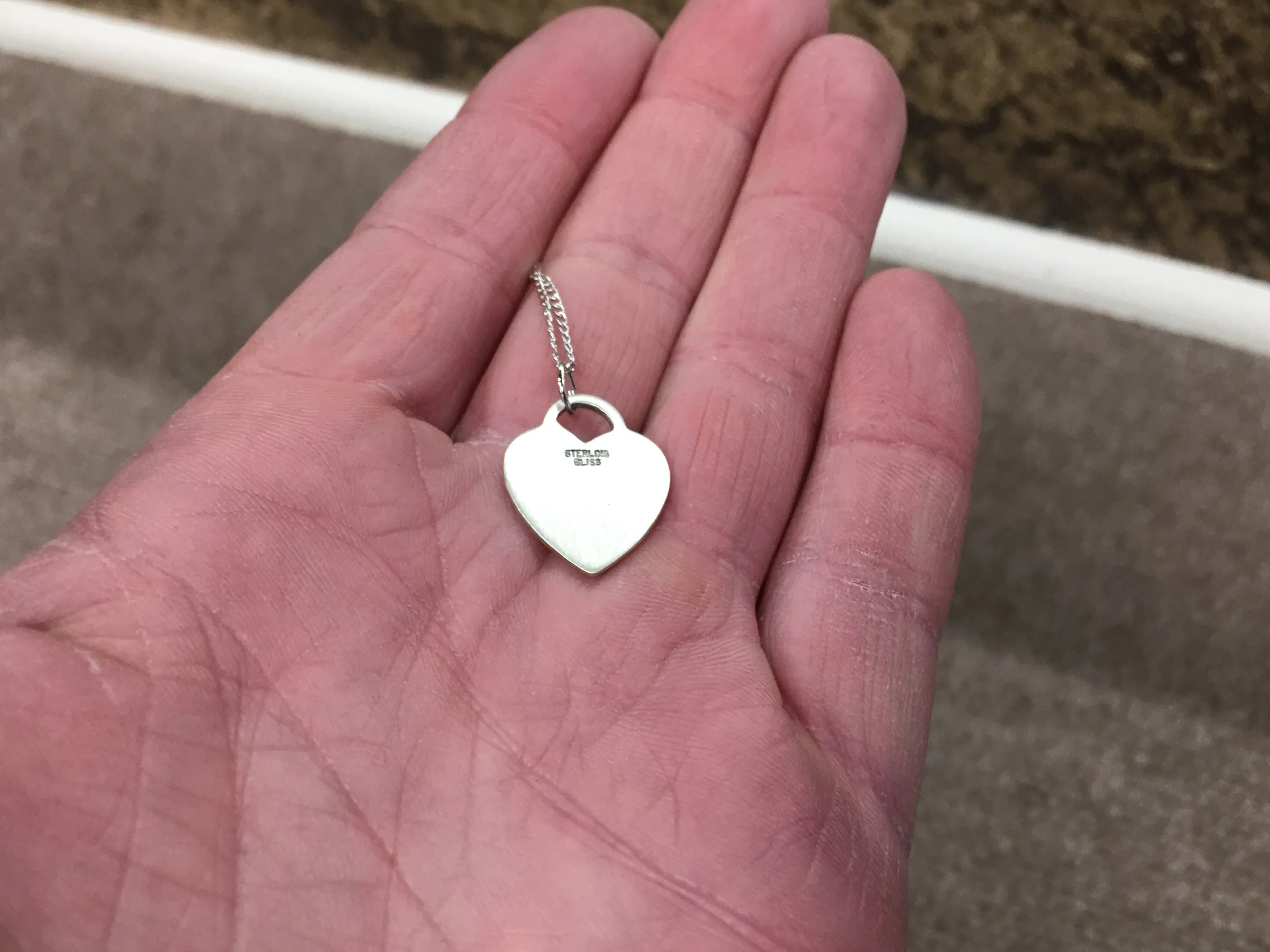 Guardian Angel Silver Heart Pendant With Chain Religious