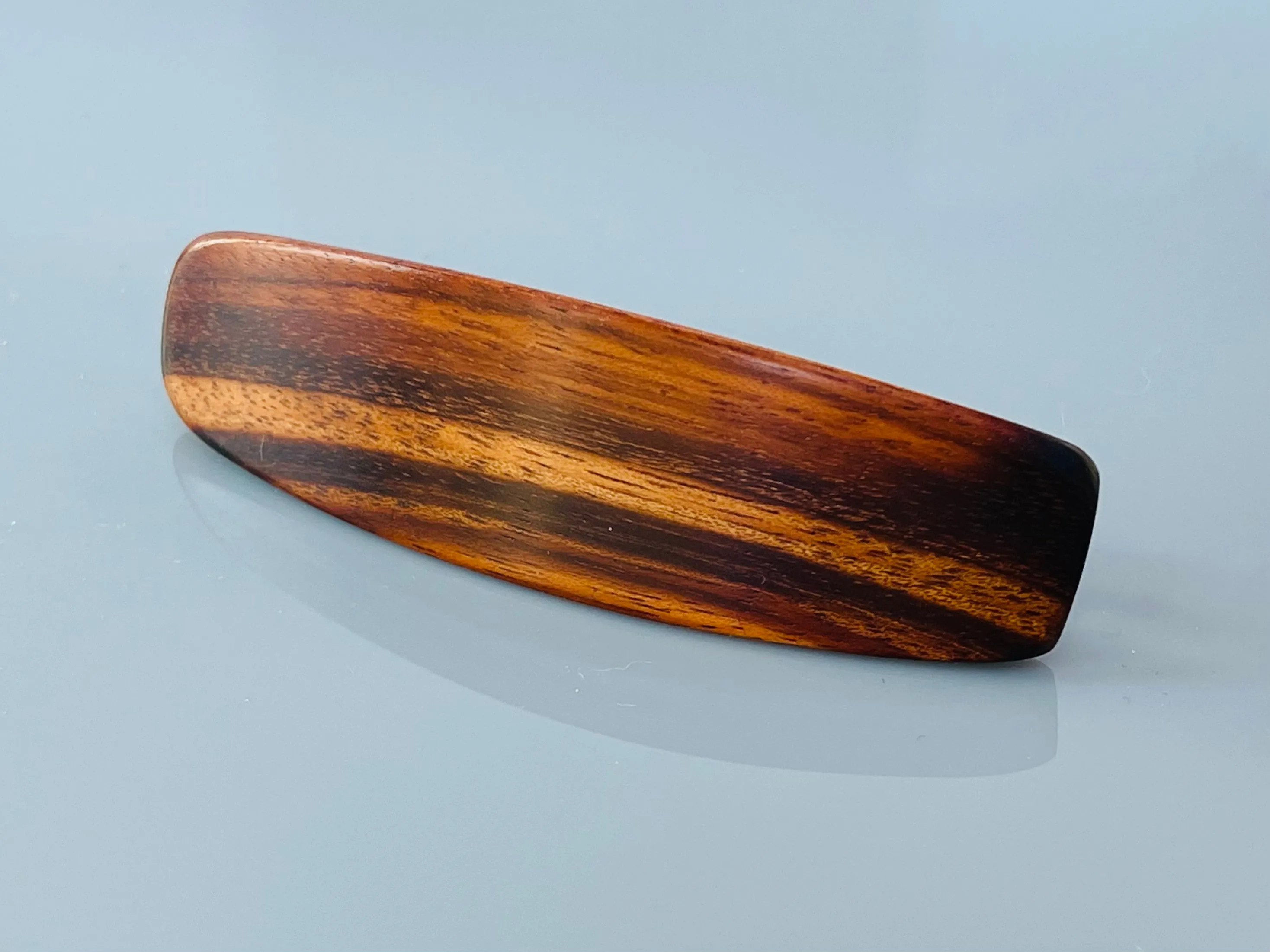 Hair Clip Medium Tigerwood Wooden Barrette for women