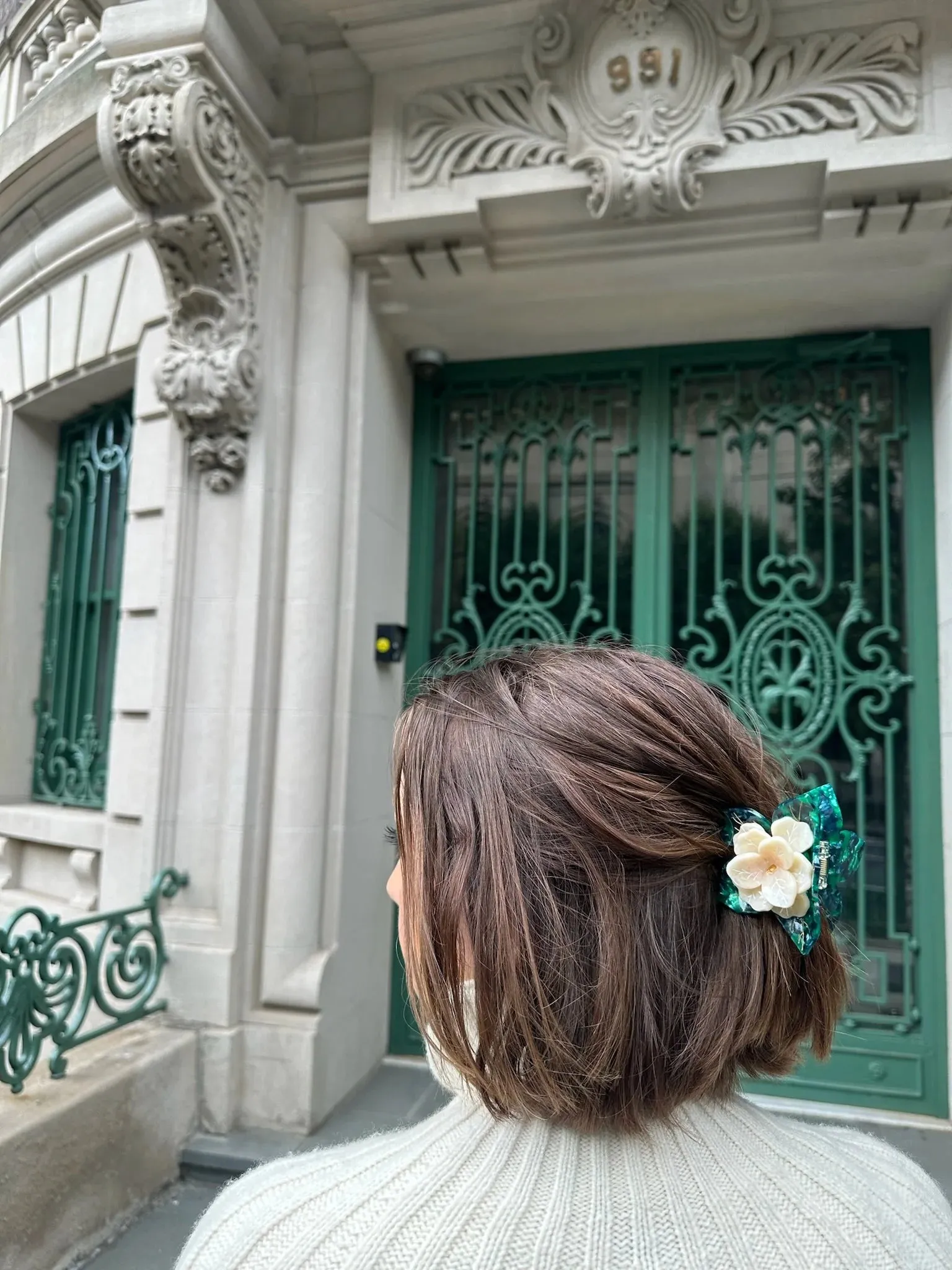 Hand-Painted Poinsettia Hair Claw