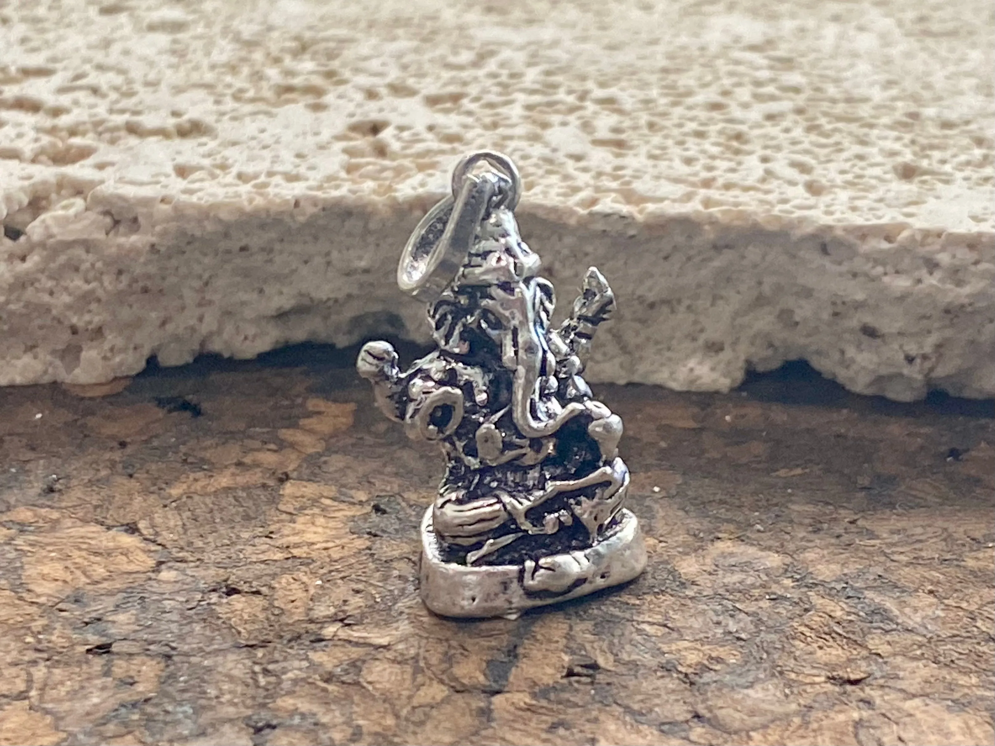 Heavy Silver Ganesh Pendant
