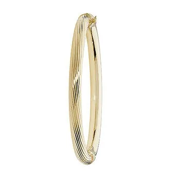 Hinged Solid Gold Bangle