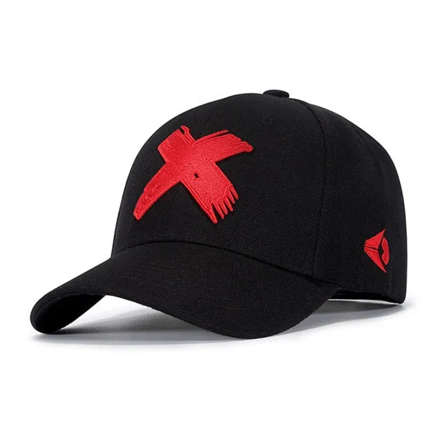 Hip Hop Cap X Embroidery Baseball Snapback Cap