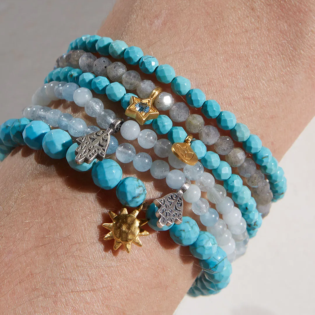 Inner Voice Lotus Gemstone Bracelet