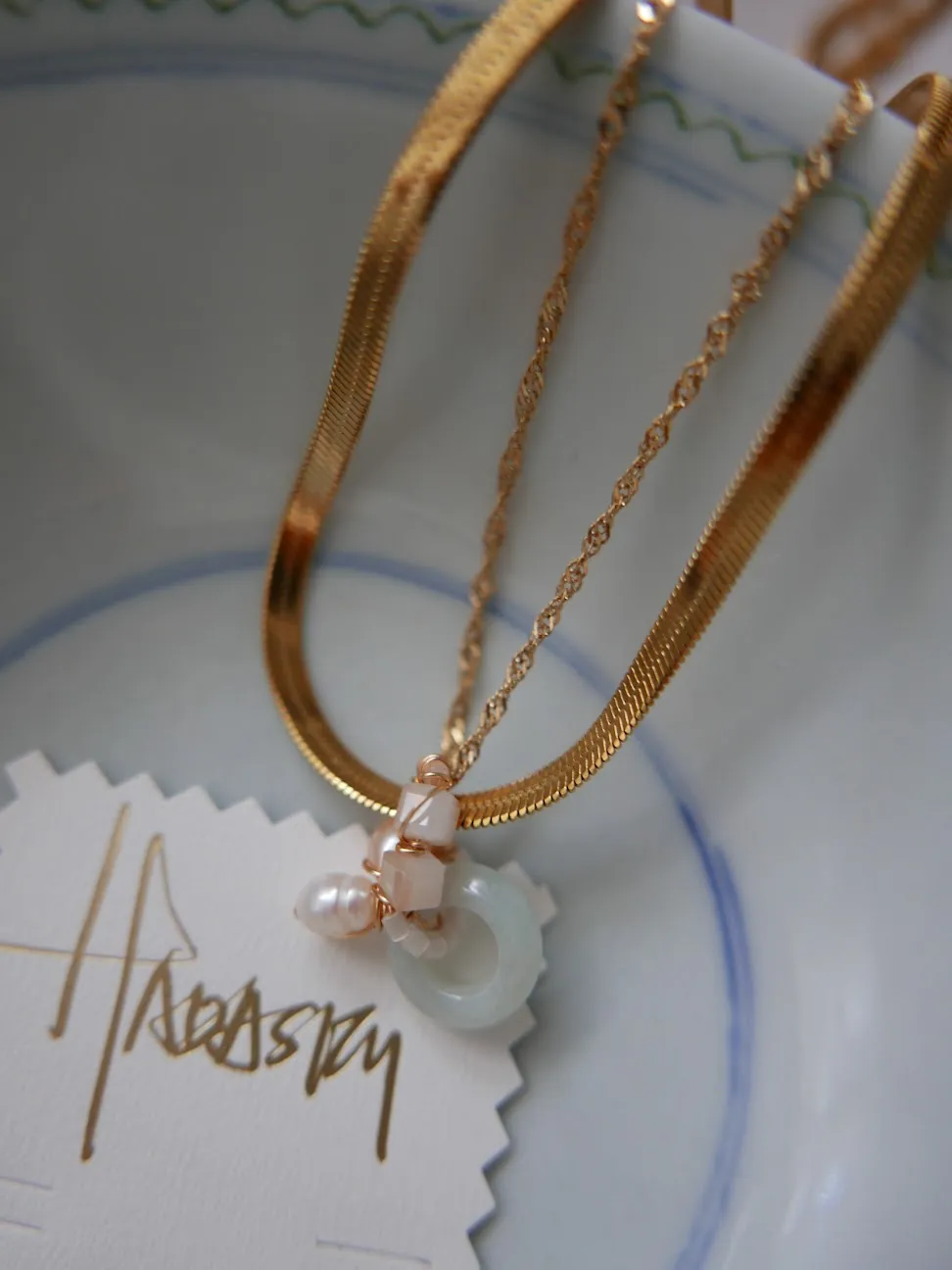 Intertwined (Peach) - 3 In 1 Necklace