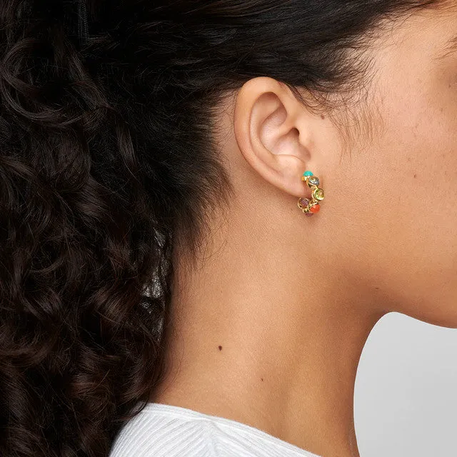 IPPOLITA Lollipop Mini Bubble Hoop Earrings in Rainbow