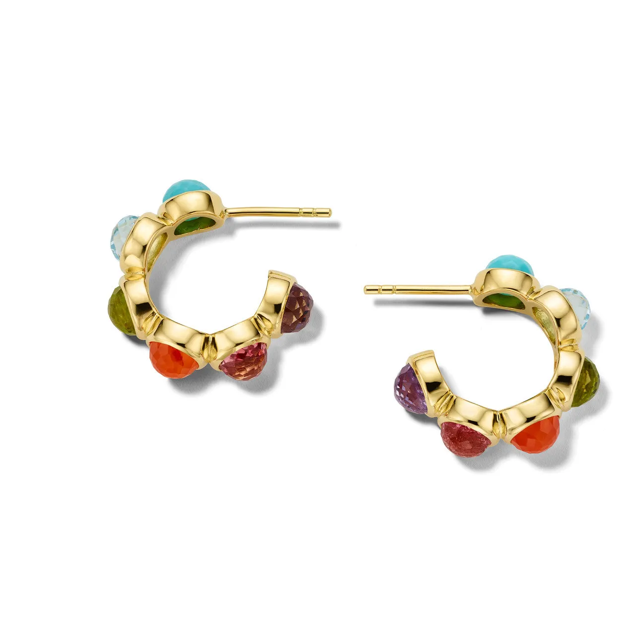 IPPOLITA Lollipop Mini Bubble Hoop Earrings in Rainbow