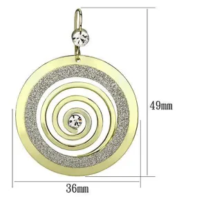Iron Earrings with Top Grade Crystal in Clear for Women Clear Stone Color Style LO2716