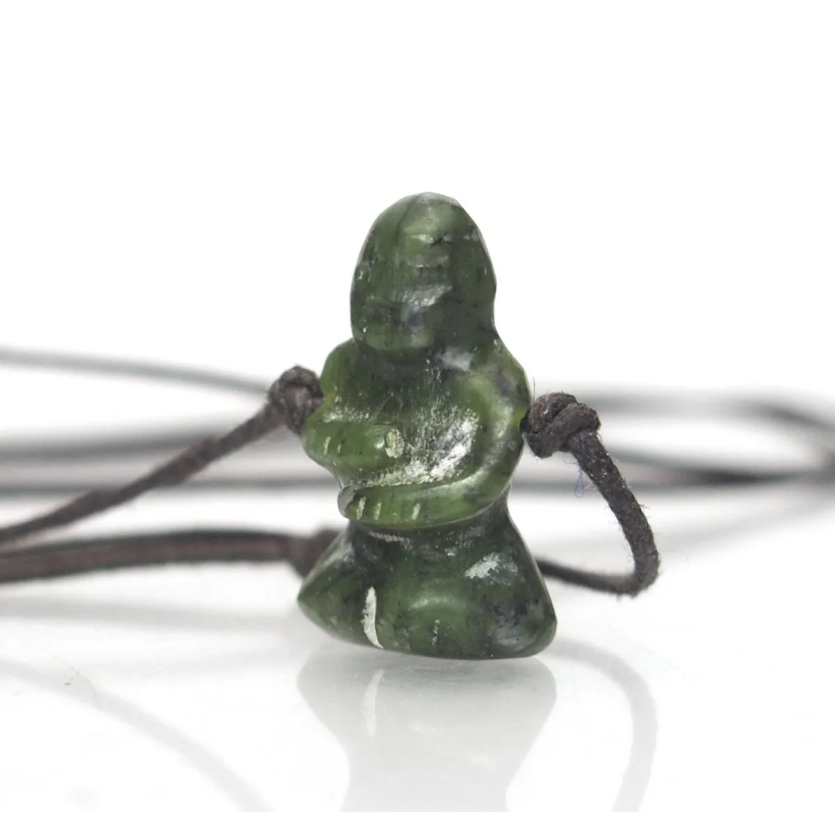 Jade Kneeling Buddha Figure, B